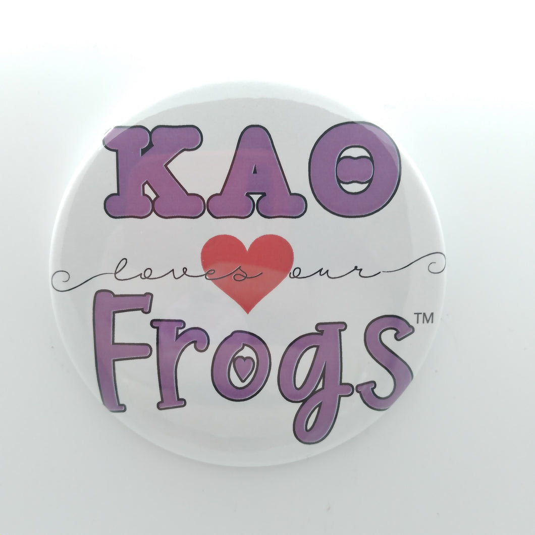 Loves Our Frogs Button - Kappa Alpha Theta