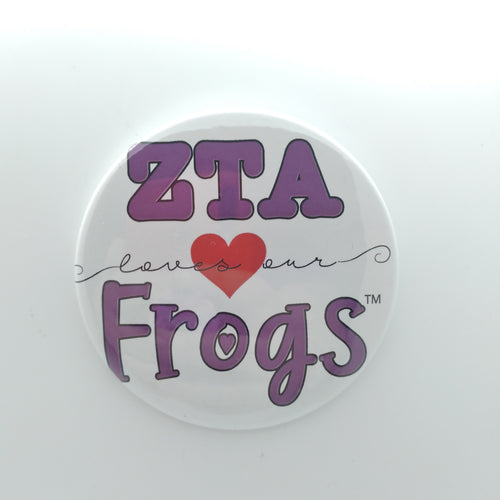 Loves Our Frogs Button - Zeta Tau Alpha