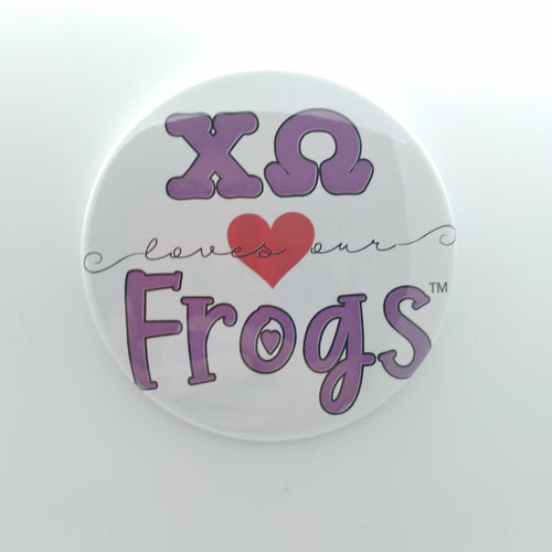 Loves Our Frogs Button - Chi Omega