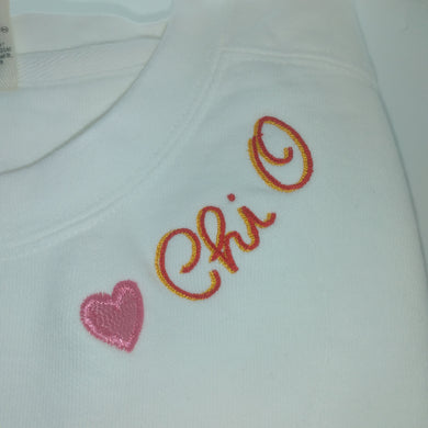 Double Script Tshirt- Chi Omega