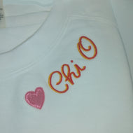 Double Script Tshirt- Chi Omega