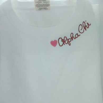 Double Script Sweatshirt - Alpha Chi Omega