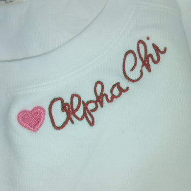 Double Script Tshirt- Alpha Chi Omega