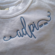 Mom Script monogram sweatshirt - Alpha Delta Pi