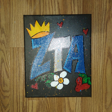 Splatter Canvas - Zeta Tau Alpha