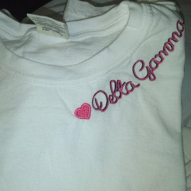 Double Script Tshirt- Delta Gamma