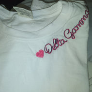 Double Script Tshirt- Delta Gamma