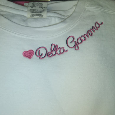 Double Script Sweatshirt - Delta Gamma