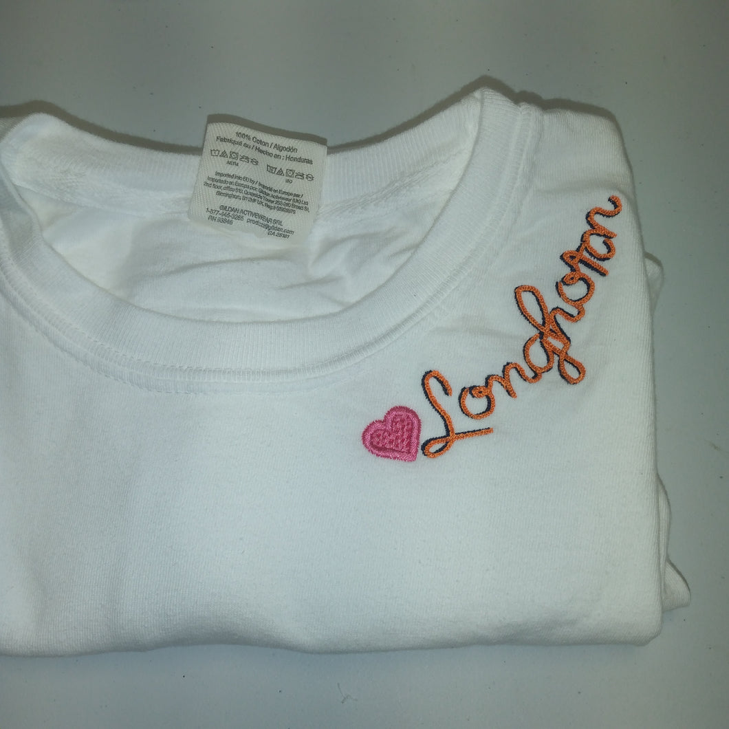 Embroidered Tshirt- Longhorn