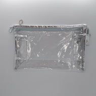 Metallic Edge Clear Bag- Silver