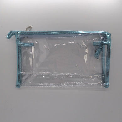 Metallic Edge Clear Bag- Light Blue