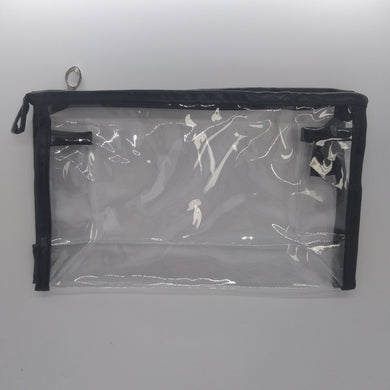 Metallic Edge Clear Bag- Black