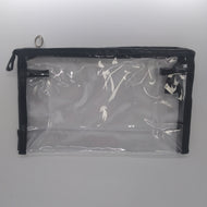 Metallic Edge Clear Bag- Black