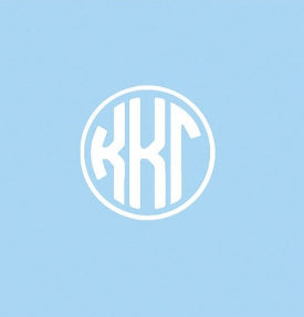 Circle Monogram Pillow- Kappa Kappa Gamma