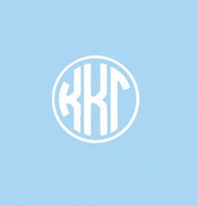 Circle Monogram Pillow- Kappa Kappa Gamma