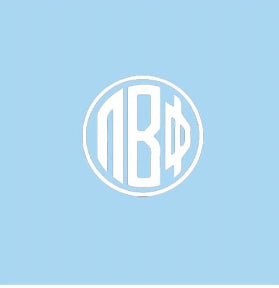 Circle Monogram Pillow- Pi Beta Phi