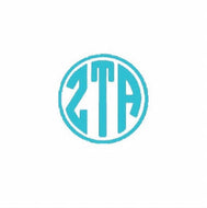Circle Monogram Pillow- Zeta Tau Alpha