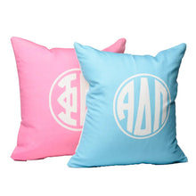 Circle Monogram Pillow- Alpha Delta Pi