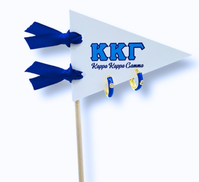 Huggie Hoops Earrings- Kappa Kappa Gamma