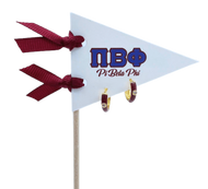 Huggie Hoops Earrings- Pi Beta Phi