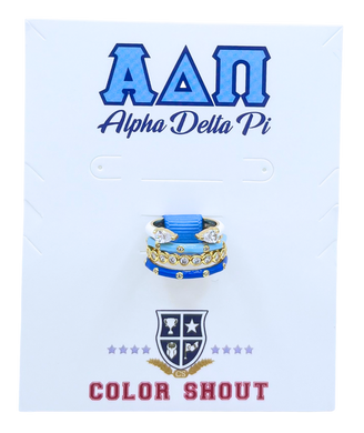 Set of 4 Stack Rings- Alpha Delta Pi