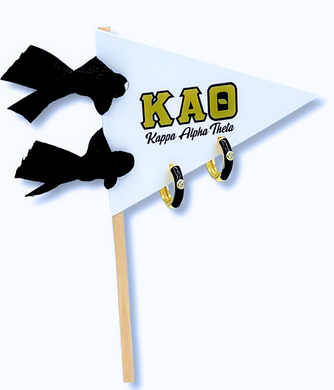 Huggie Hoops Earrings- Kappa Alpha Theta