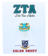 Set of 4 Stack Rings- Zeta Tau Alpha