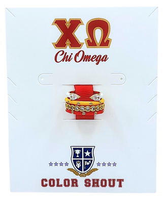 Set of 4 Stack Rings- Chi Omega