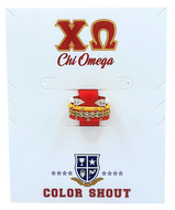 Set of 4 Stack Rings- Chi Omega