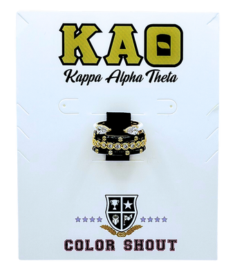 Set of 4 Stack Rings- Kappa Alpha Theta