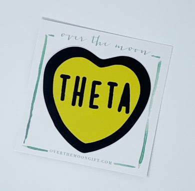 Sorority Heart Decal - Kappa Alpha Theta