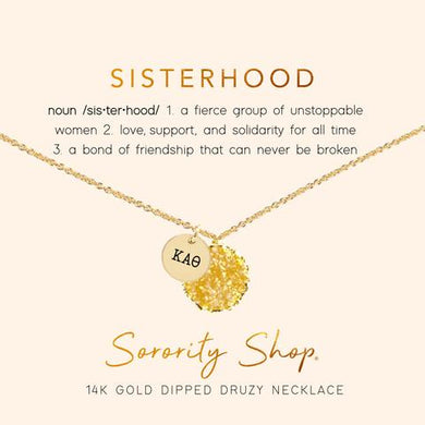 Sorority Druzy Necklace - Kappa Alpha Theta