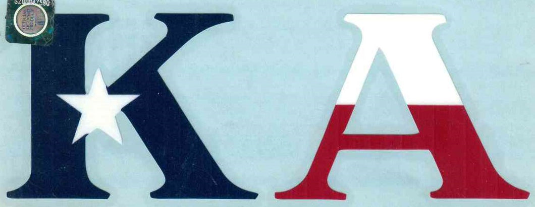 Texas Flag Car Decal - Kappa Alpha
