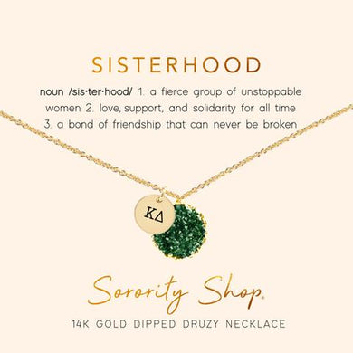 Sorority Druzy Necklace - Kappa Delta