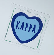 Sorority Heart Decal - Kappa Kappa Gamma