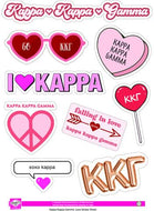 Love Theme Sticker Sheet - Kappa Kappa Gamma
