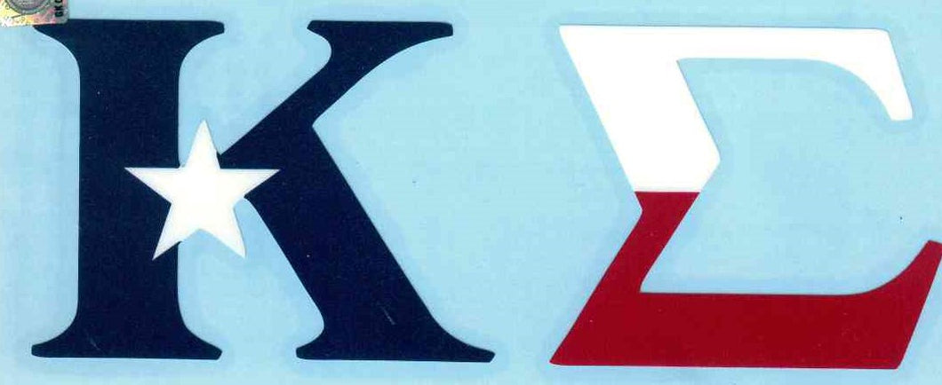 Texas Flag Car Decal - Kappa Sigma