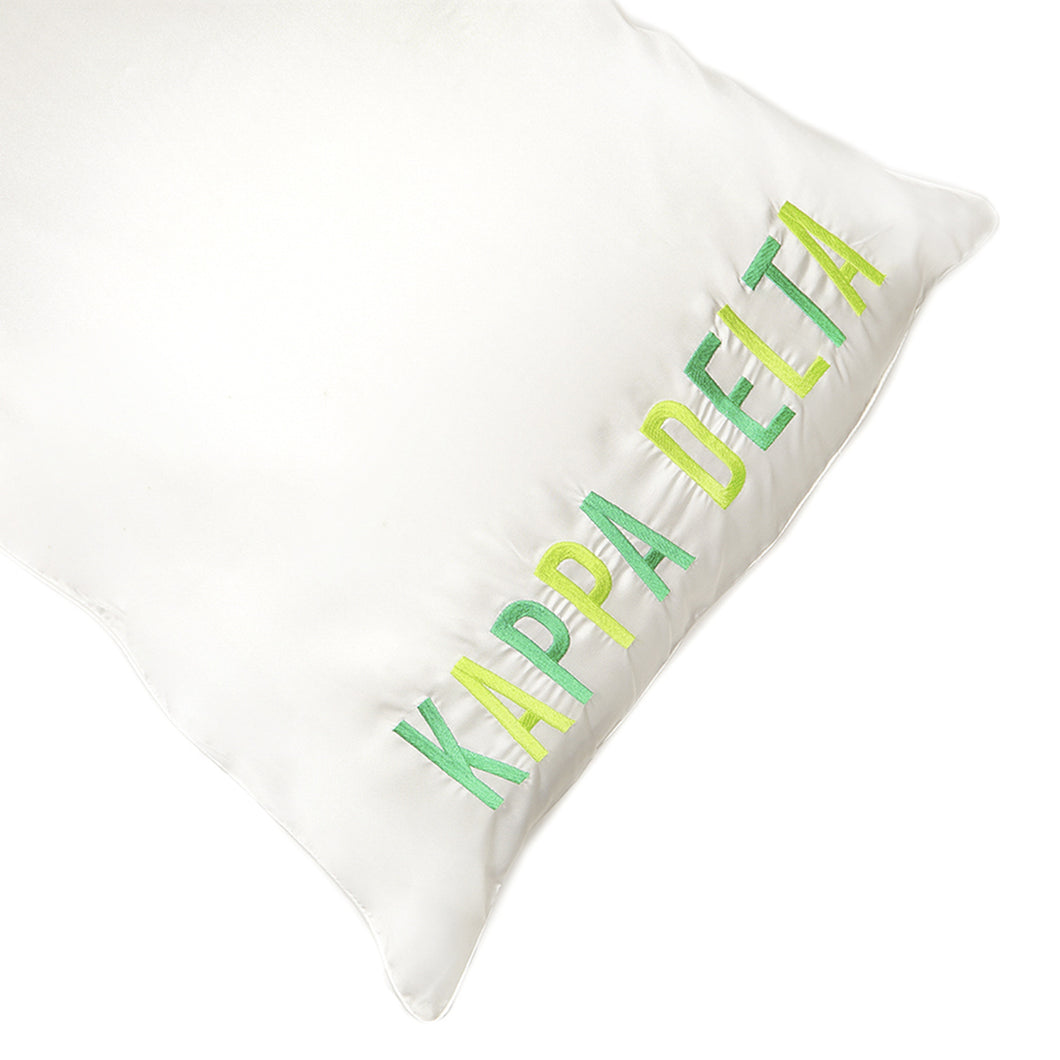 Embroidered Satin Pillowcase- Kappa Delta