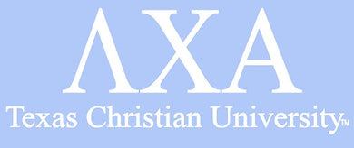 White TCU Car Decal - Lambda Chi Alpha