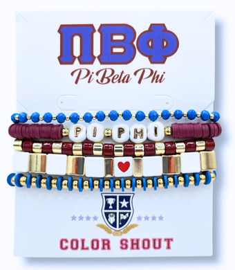 Bracelet Mega Stack- Pi Beta Phi