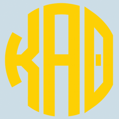 Color Monogram Decal - Kappa Alpha Theta