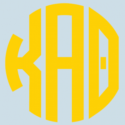 Color Monogram Decal - Kappa Alpha Theta