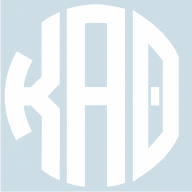 White Monogram Decal - Kappa Alpha Theta