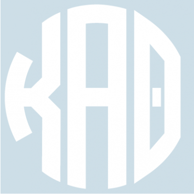 White Monogram Decal - Kappa Alpha Theta