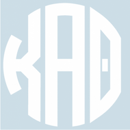 White Monogram Decal - Kappa Alpha Theta