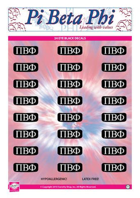 Eye Black Sticker Sheet - Pi Beta Phi