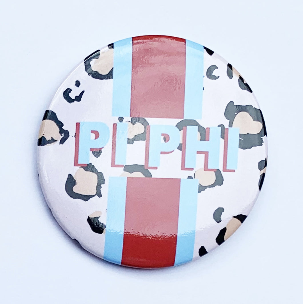 Cheetah Stripe Button - Pi Beta Phi