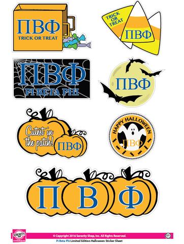 Halloween Sticker Sheet - Pi Beta Phi