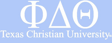 White TCU Car Decal - Phi Delta Theta