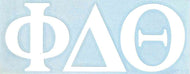 White Car Decal - Phi Delta Theta